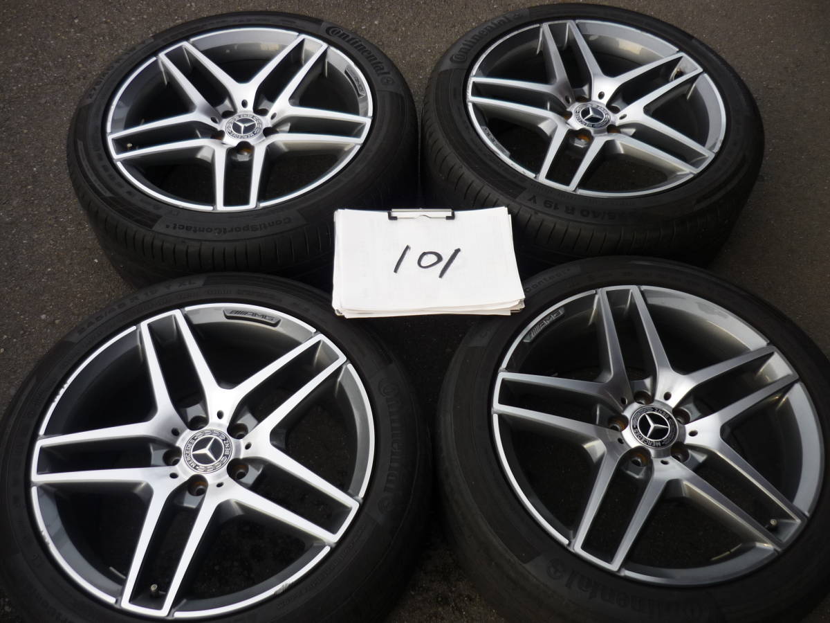 N101』【手渡可能】ベンツS400 AMG純正 19インチアルミ タイヤ 4本