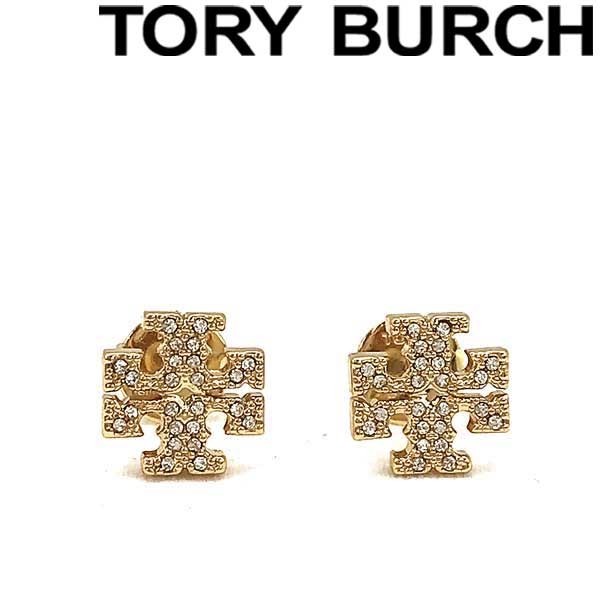 TORY BURCH トリーバーチ クリスタルロゴ ピアス ゴールド 53423-783_画像1