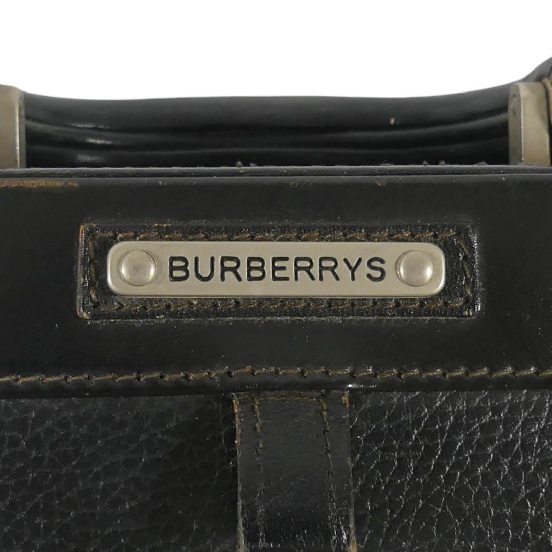  prompt decision *BURBERRY* leather attache case Burberry men's Chrono ba check original leather business bag real leather commuting trunk key attaching business trip 