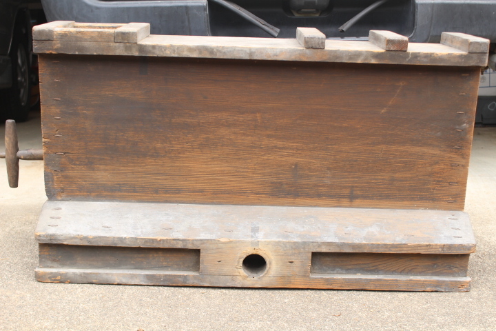 即決□鍛冶屋のフイゴ□箱鞴□ふいご91×28×52cm送風機□鉄工刃物職人