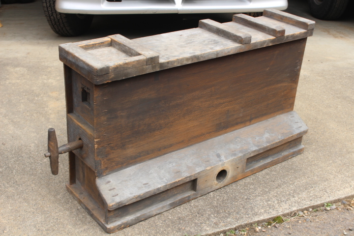 即決□鍛冶屋のフイゴ□箱鞴□ふいご91×28×52cm送風機□鉄工刃物職人