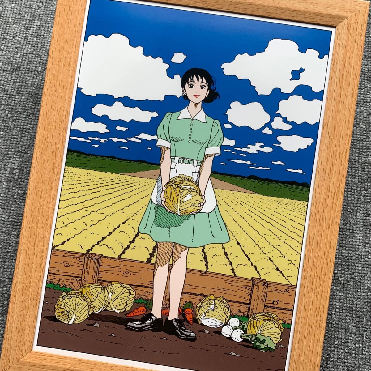 江口寿史『デニーズ メニューイラスト H』B5サイズ 額入り 貴重 江口寿史『デニーズ メニューイラスト H』B5サイズ 額入り 貴重