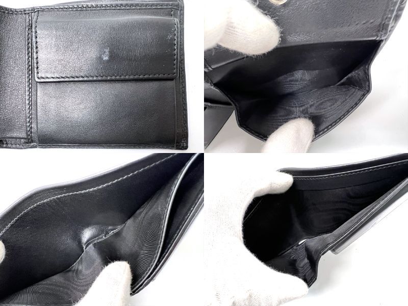 正規品 GUCCI グッチ スタッズ カーフレザー 二つ折り財布 黒 正規品 GUCCI グッチ スタッズ カーフレザー 二つ折り財布 黒