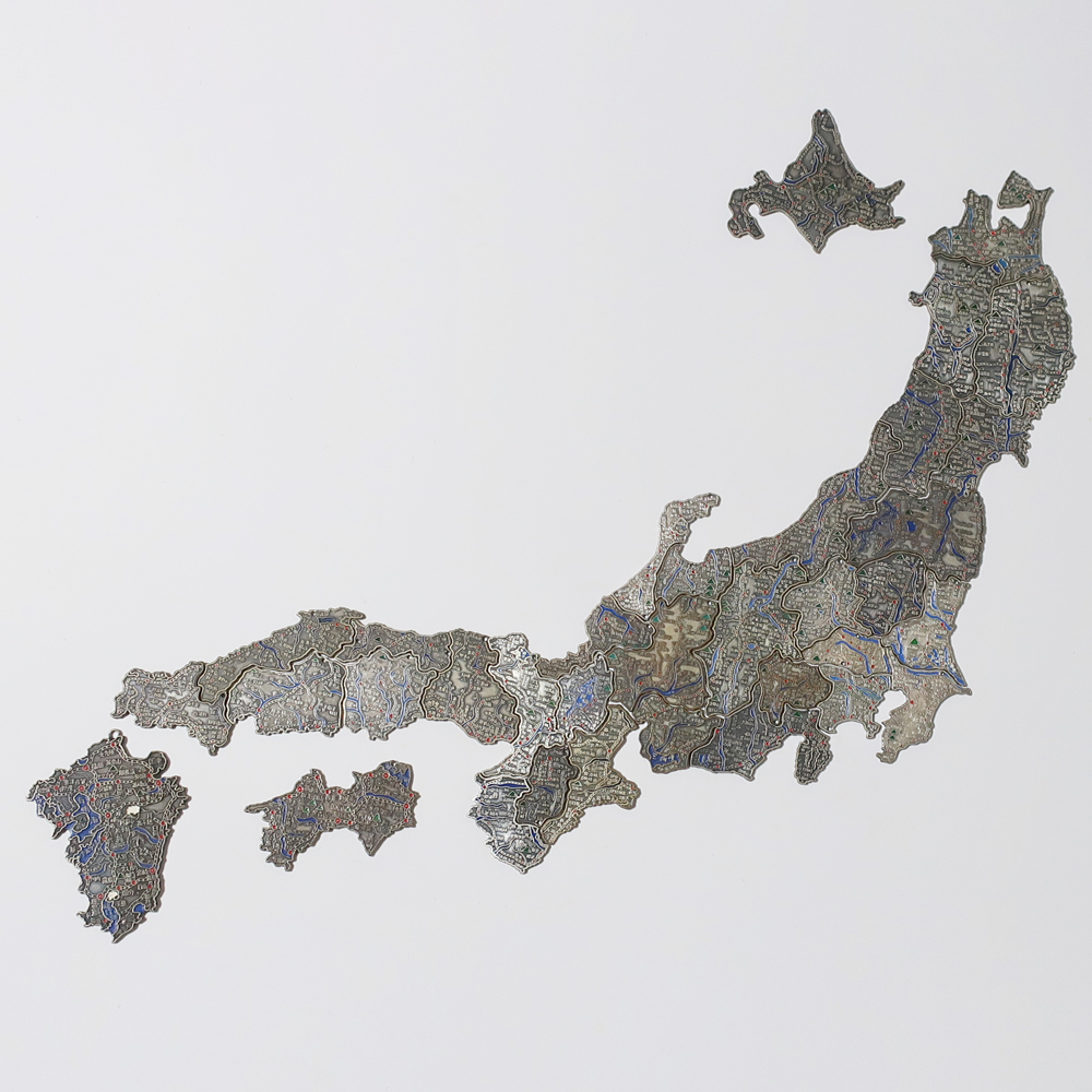 新色登場】 【全国コンプ(35個版)】都道府県 地図 キーホルダー | JAPAN METAL MAP