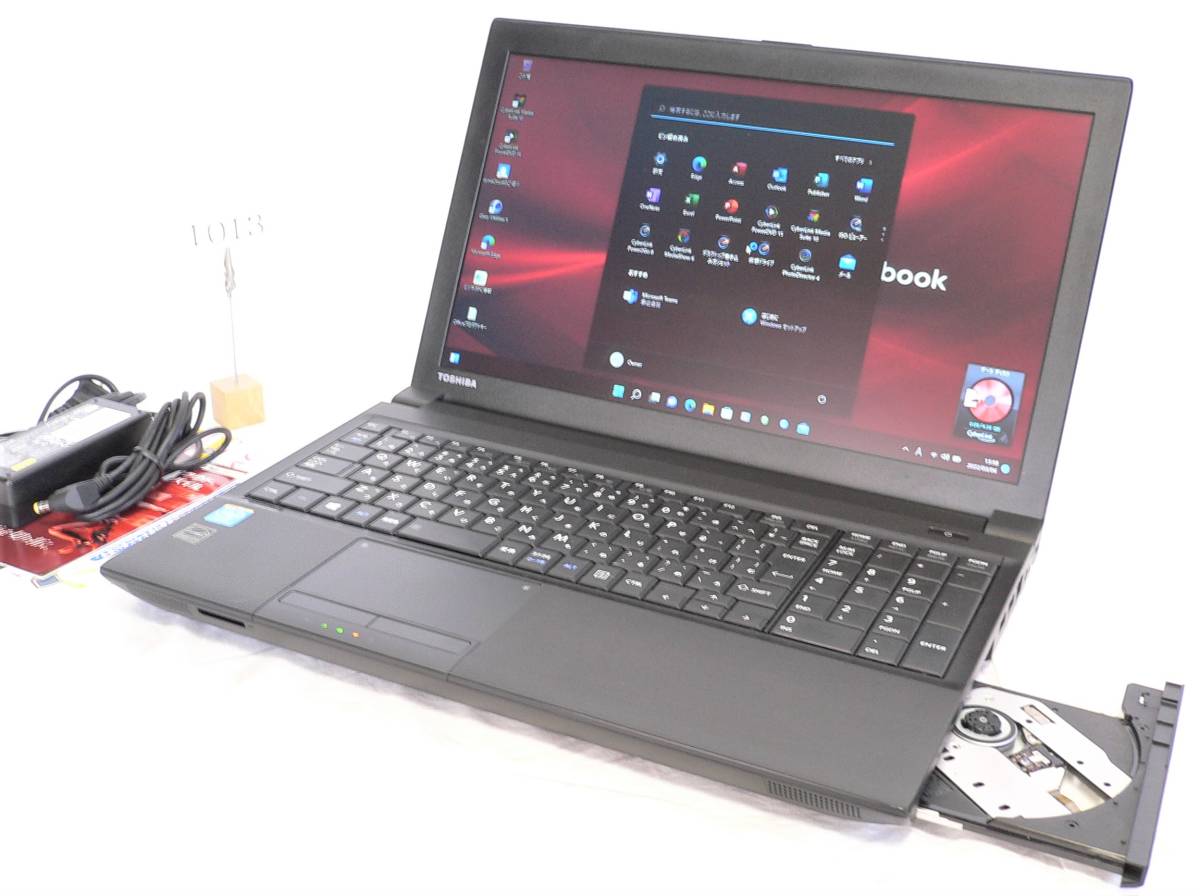 【ほぼ新品】15.6HD(1366×768) 東芝dynabook Satellite B453/J Celeron-1.9GHz Win11Pro/HDD320GB/MEM4GB/Office2021Pro/10キー/Sマルチ