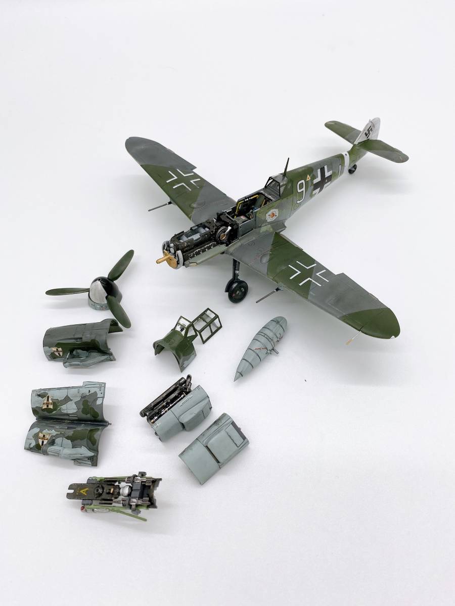 1/48　ドイツ空軍　メッサーシュミット　Bf109　プラモデル組み立て・塗装完成品(送料無料)_画像7