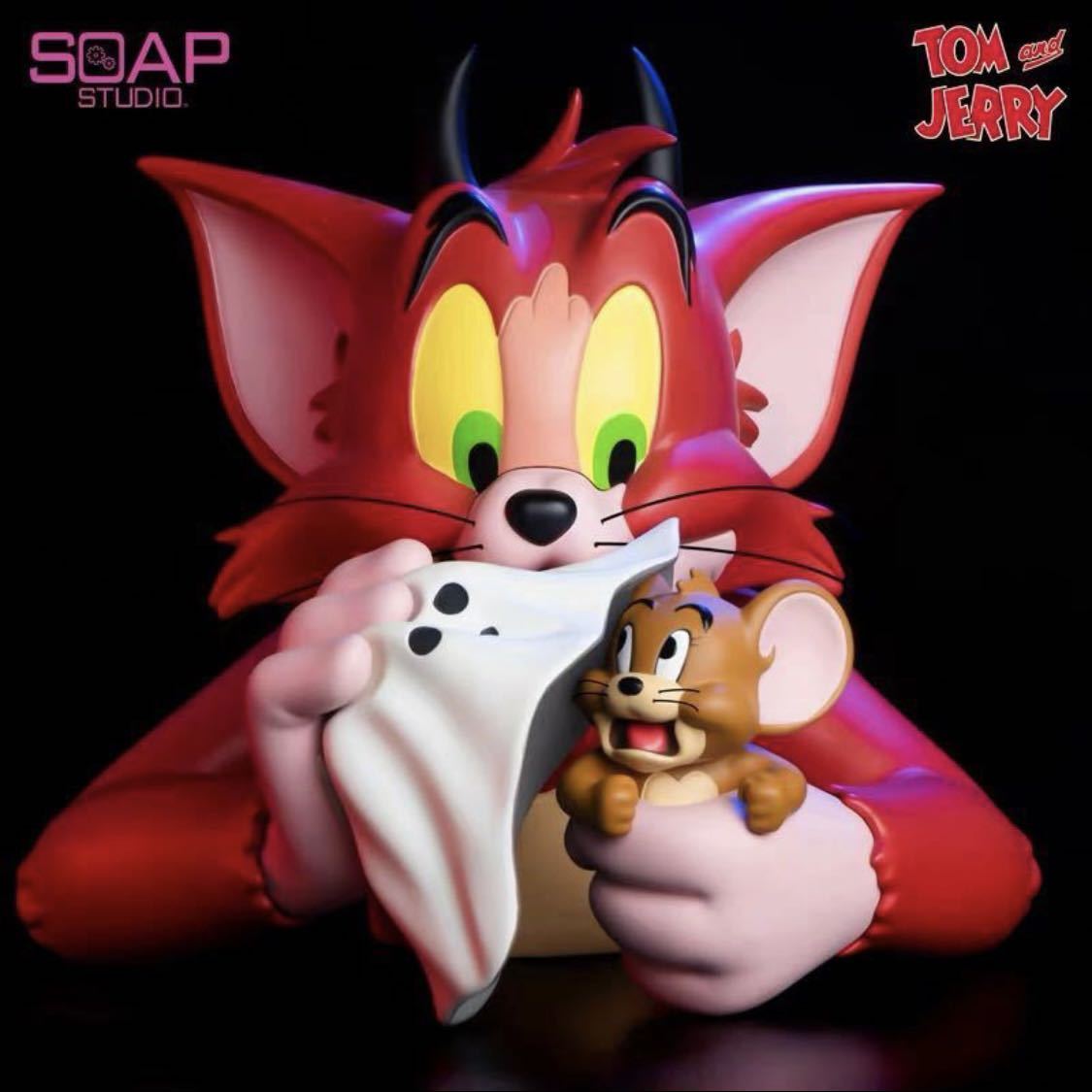 『デビル・トム』TOM&JERRY ソープスタジオ　SOAP STUDIO トムとジェリー　フィギュア　ソフビ　DEVIL TOM Ver. 正規品　送料込み_画像1