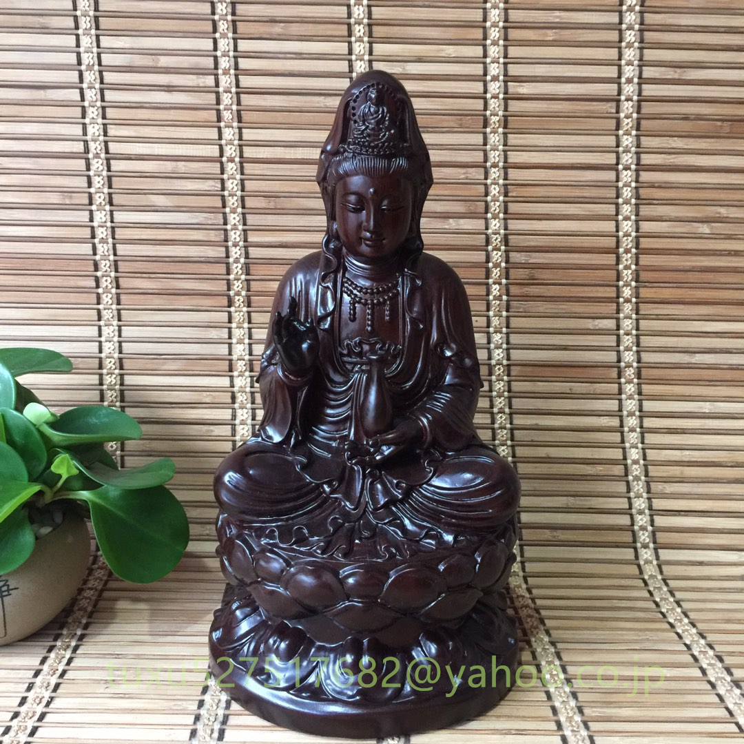 仏教美術 木彫 仏像 観音菩薩 古美術 工芸品 菩薩 風水 お守り 高40cm