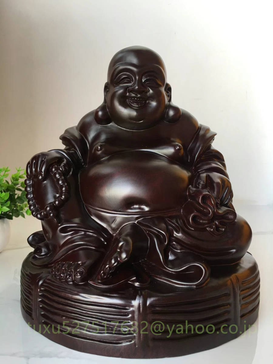 新品 七福神 布袋様 置物 布袋尊 仏教美術 精密彫刻 仏像 仏師で仕上げ品_画像8