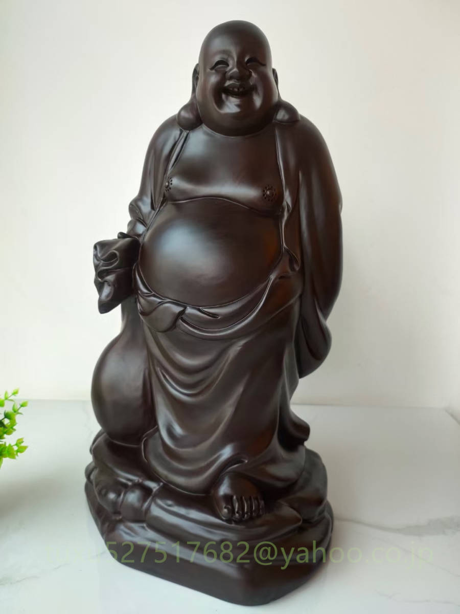 布袋様 七福神 置物 弥勒仏 弥勒菩薩 木彫仏像 仏教工芸品 招財開運