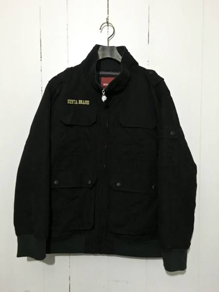 ☆NESTA BRAND M 5ポケット 中綿入りジャケット 內(nèi)側(cè)キルティング 黒 ネスタブランド