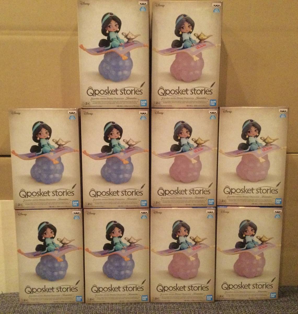 Qposket Q posket stories Disney Characters -Jasmine- ジャスミン 全2種×5セット ディズニー フィギュア プライズ 新品 未開封 同梱可