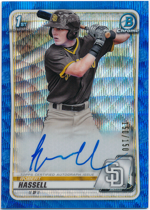 Robert Hassell MLB 2020 Bowman Chrome 1st Bowman Blue Wave Refractor Signature Auto 150枚限定 ブルーリフオート ロバート・ハッセル | laninternet.com.br