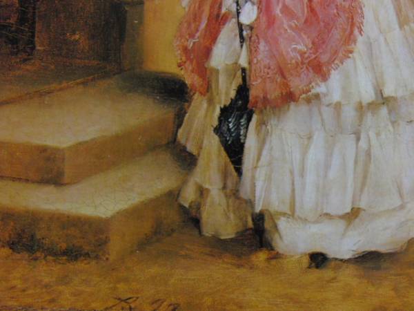 メンツェル、クララ・S・v・クノーベルスドルフ夫人の肖像、19世紀外国巨匠作家、新品高級額装付、合わせ厚手マット付_画像2
