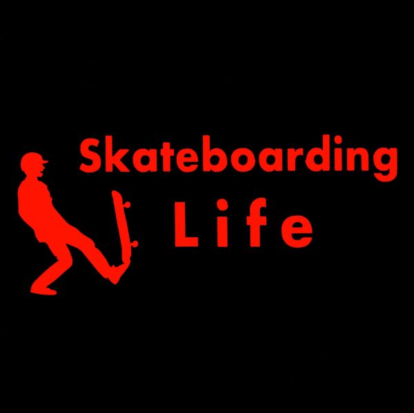 ★千円以上送料0★(10cm)【Skateboarding Life-Ｃ】　スケートボード・スケボー・カー・車用にも、ステッカーDC1_画像1