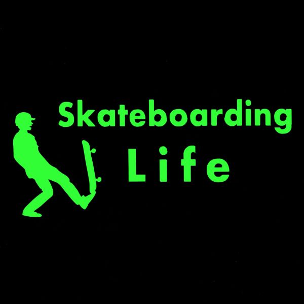 ★千円以上送料0★(10cm)【Skateboarding Life-Ｃ】　スケートボード・スケボー・カー・車用にも、ステッカーDC1_画像2
