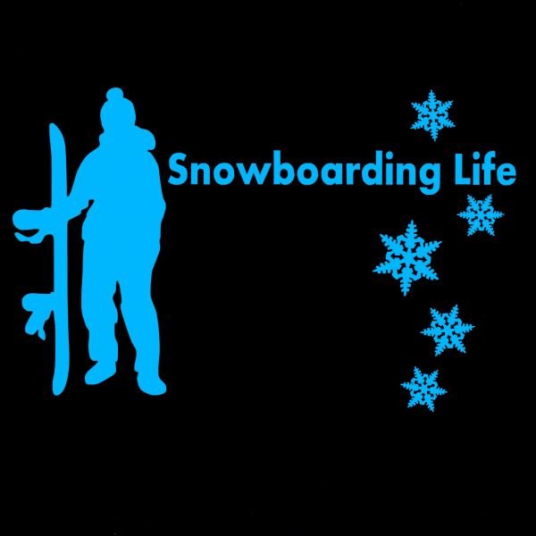 ★千円以上送料0★(30cm)【Snowboarding Life】　スノーボード・カー・車ステッカーDC1_画像2