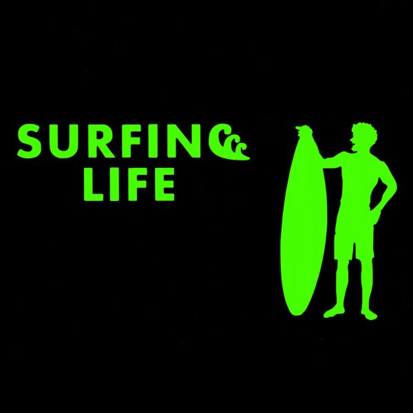 ★千円以上送料0★(30cm)【SURFING LIFE】　サーフィンボード・カー・車用にも、ステッカーDC1_画像1