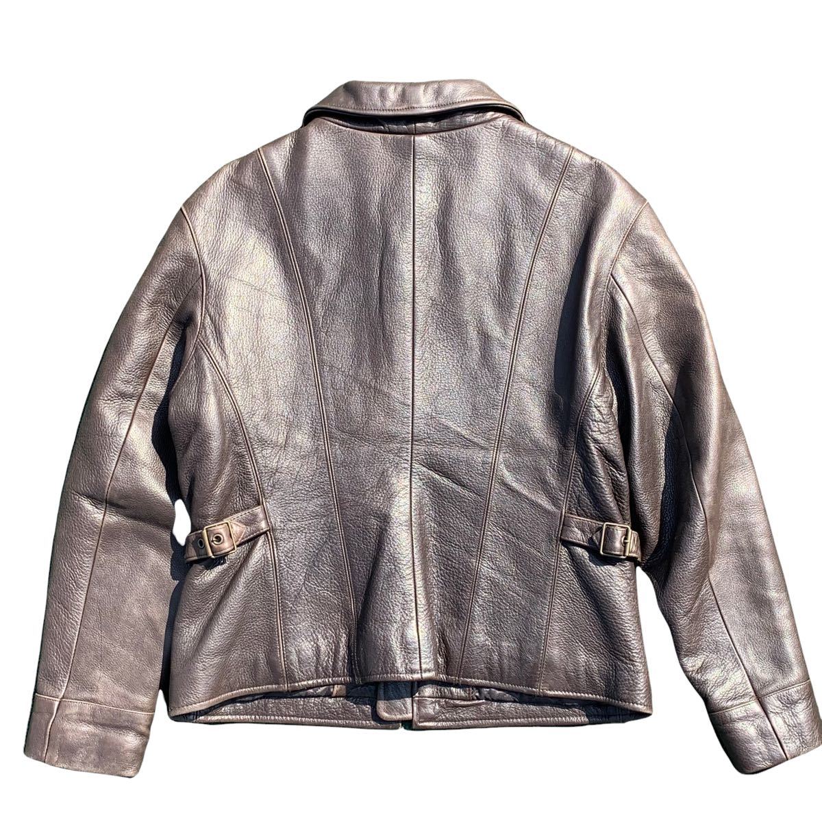 美品】 Eddie Bauer エディバウアー レザージャケット シングル