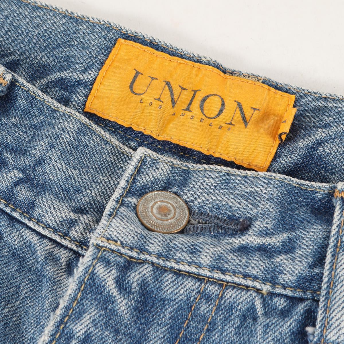 UNION ユニオン パンツ ダメージリペア加工 アンクル デニムパンツ