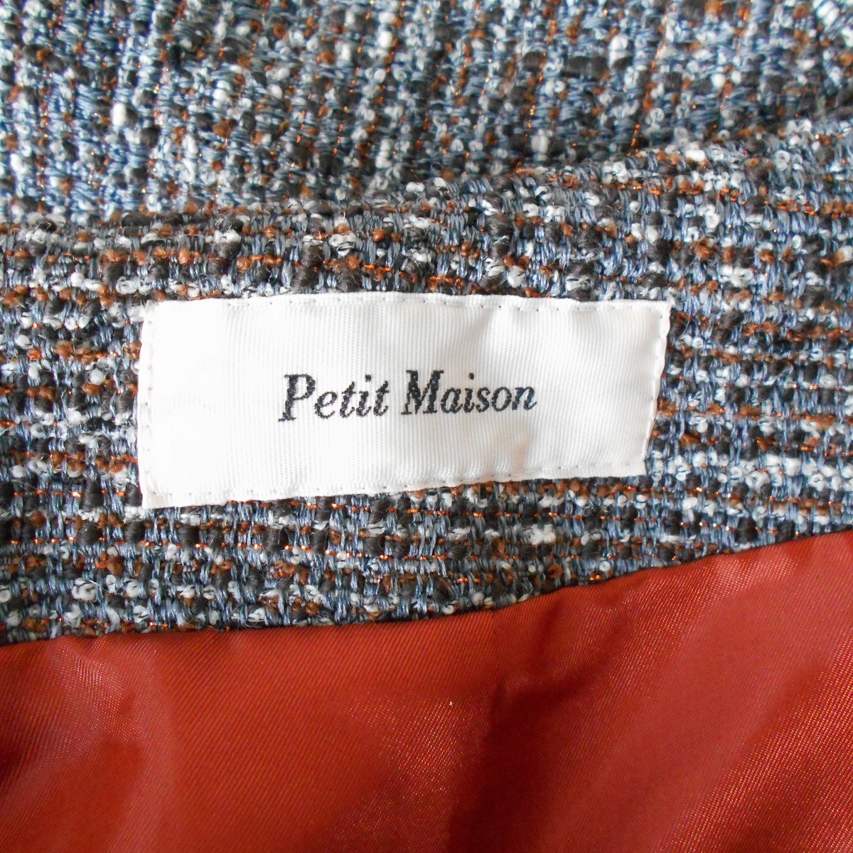プチ メゾン Petit Maison スコットクラブ 秋冬 向き ツイード ミニ フレア スカート 日本製 9号_画像7