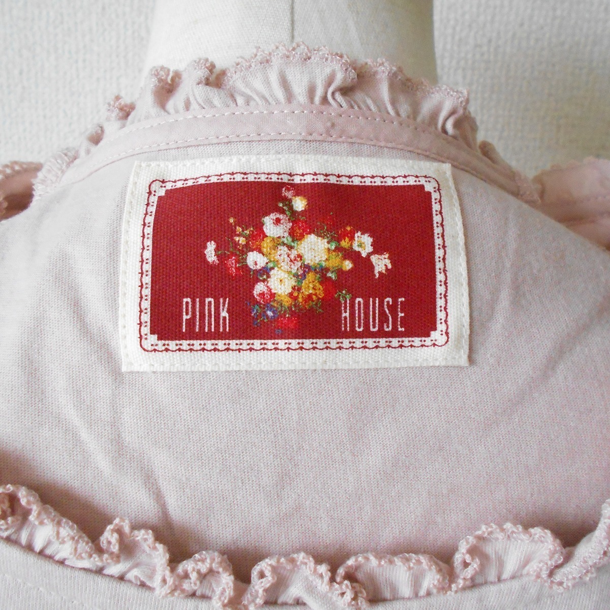 1回使用 美品 2015年 ピンクハウス PINKHOUSE フリル の 可愛い チュニック ワンピース 日本製_画像9