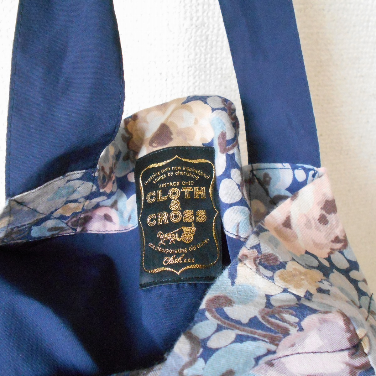 クロス＆クロス Cloth&Cross 花柄 の 可愛い 布製 トート バッグ 日本製_画像7