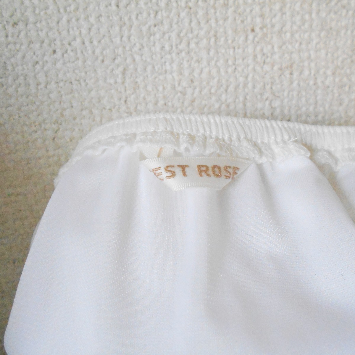美品 レストローズ LEST ROSE レース の 可愛い シワ加工入り シースルー 総 ゴム スカート 日本製 2_画像7