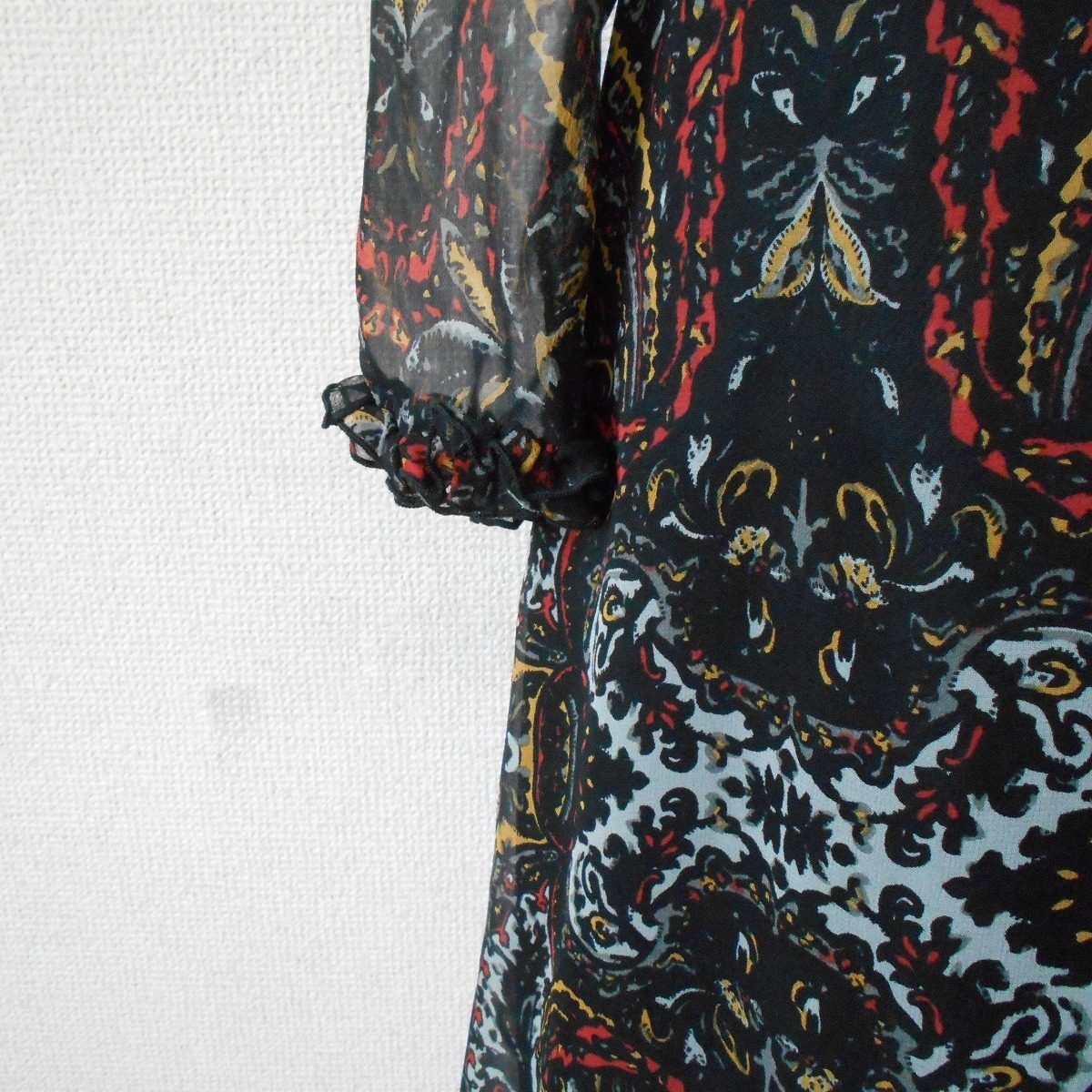  Anna Sui ANNA SUI шелк шелк 100% весна лето направление прозрачный. модный One-piece 4