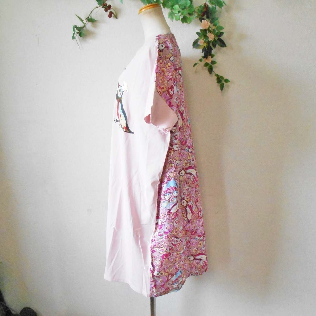  beautiful goods Tsumori Chisato TSUMORI CHISATO rom and rear (before and after) switch pretty print One-piece made in Japan 2