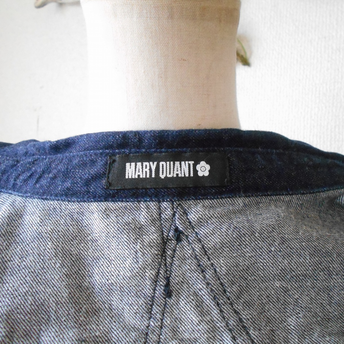 マリー クワント MARY QUANT 2way デニム レディース 用 ワンピース コート 日本製 M_画像9