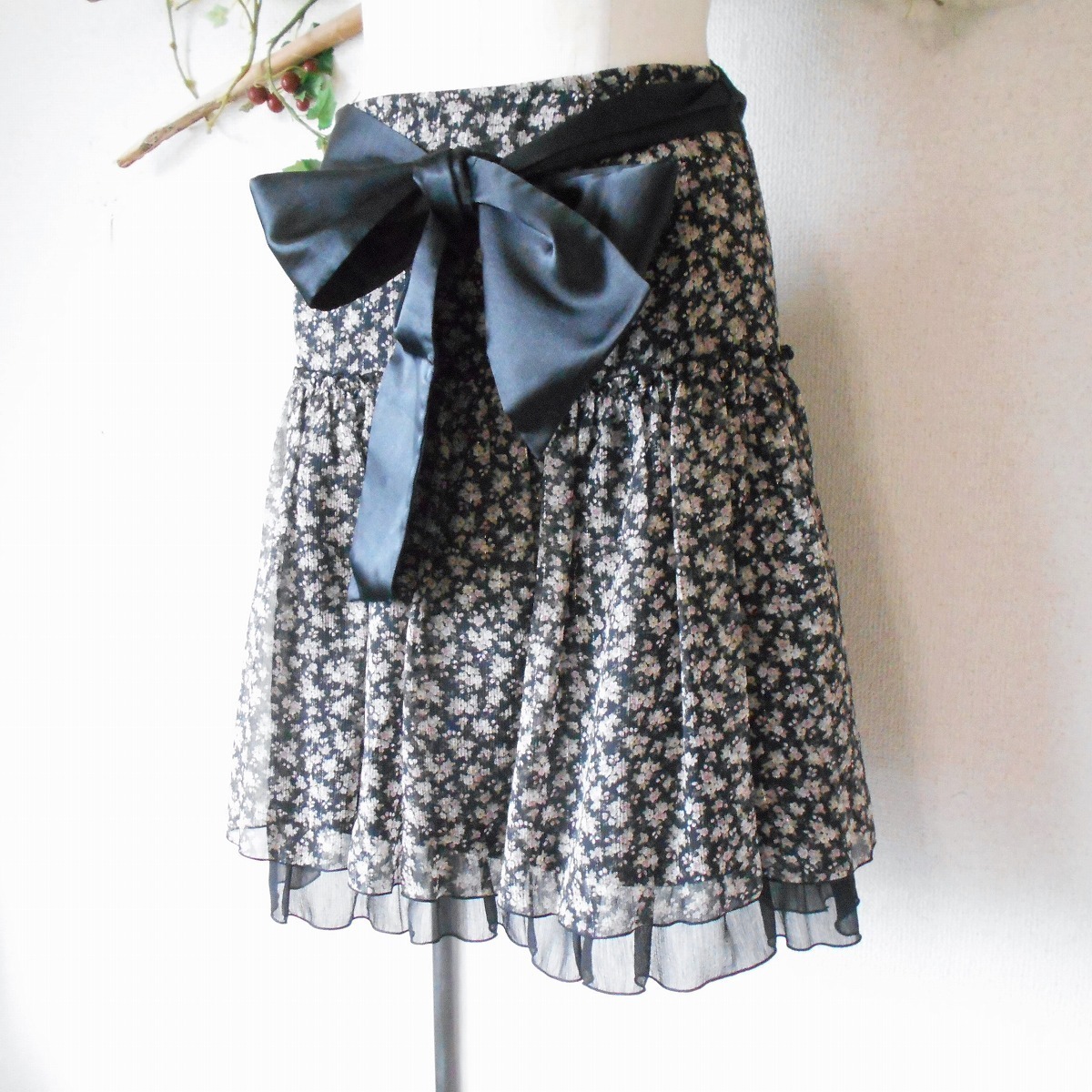  L'Est Rose LEST ROSE spring summer direction . flower print & ribbon. pretty skirt made in Japan 2