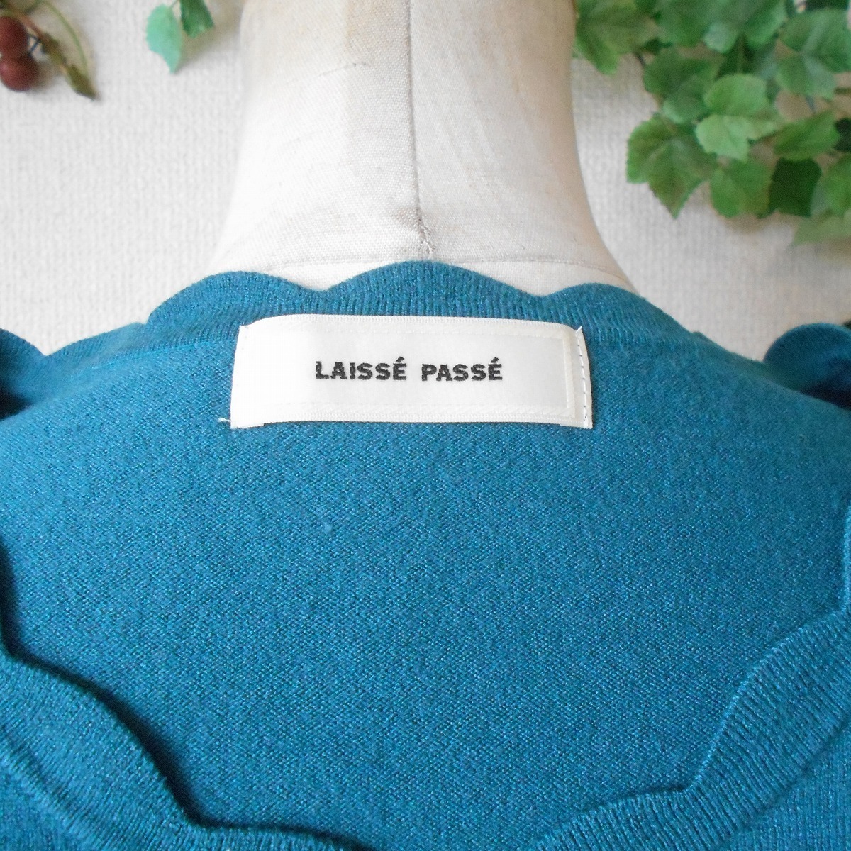 レッセパッセ LAISSE PASSE レディース 用 ビーズ ビジュー 付き 長袖 セーター 38_画像7