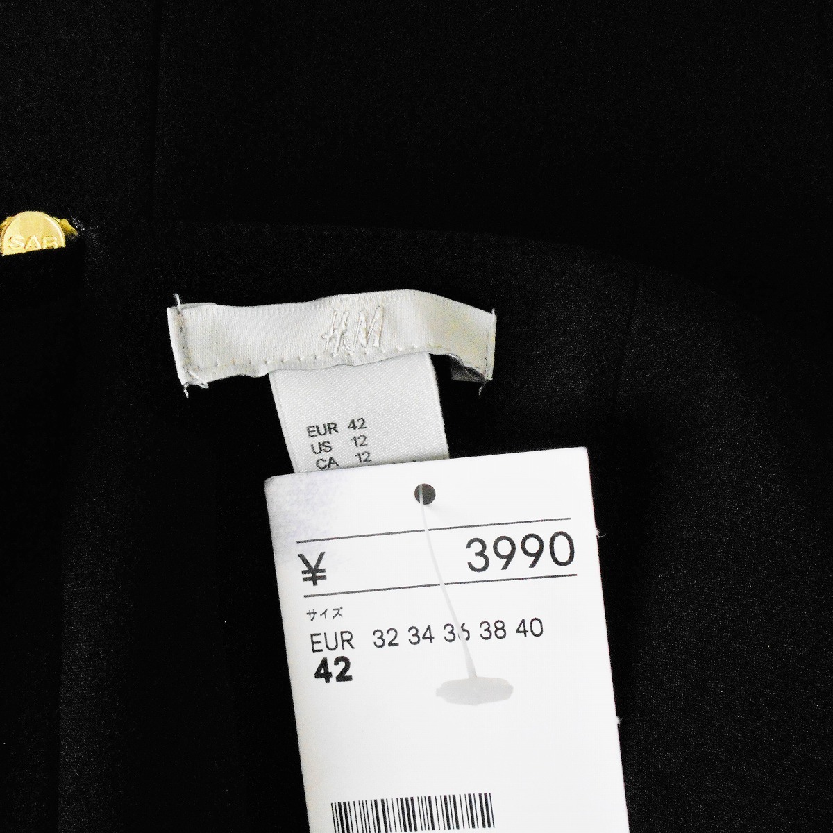 新品 タグ付き 3990円 H&M エイチアンドエム 秋冬 向き スカート 黒 42_画像7