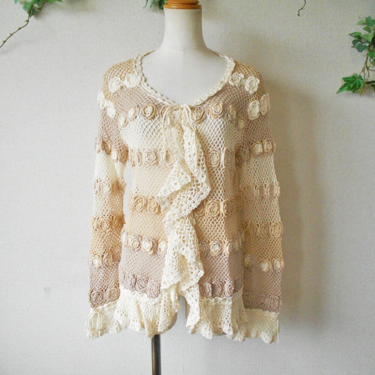 2015年 未使用 ピンクハウス PINKHOUSE お花 モチーフ 多数 ニット