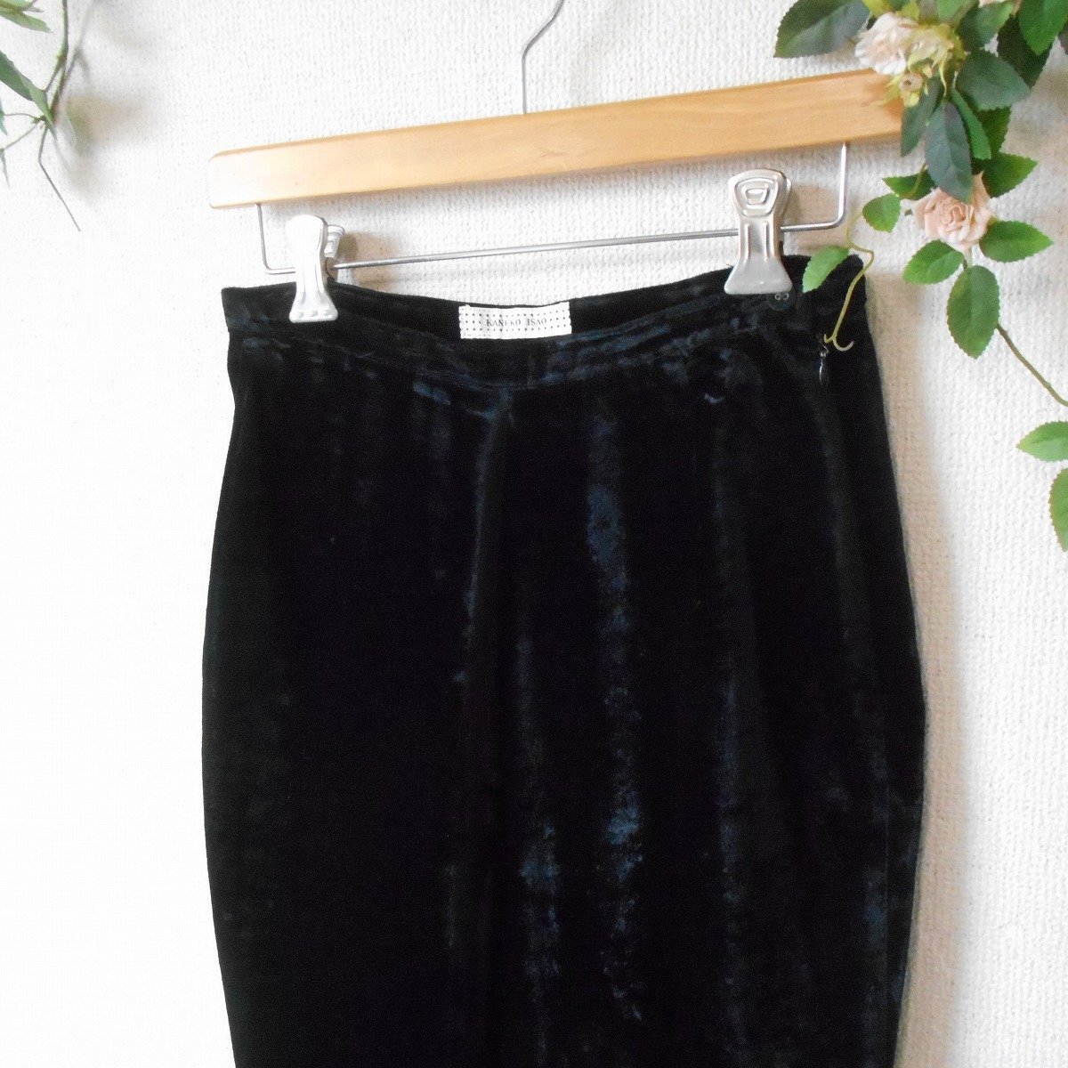  Kaneko Isao KANEKO ISAO осень-зима велюр ткань женский для брюки чёрный 