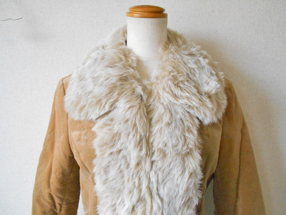 レストローズ LEST ROSE フェイク ファー 使用 中綿 入り 刺繍 の 可愛い レディース 用 ジャケット コート M_画像2
