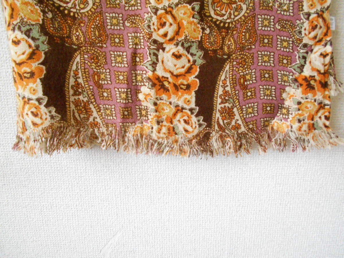  L'Est Rose LEST ROSE fringe attaching total pattern large size shawl stole 