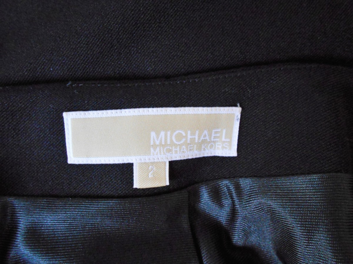 マイケルコース MICHAEL KORS オンワード樫山 装飾付きの お洒落 な スカート 黒 2_画像8