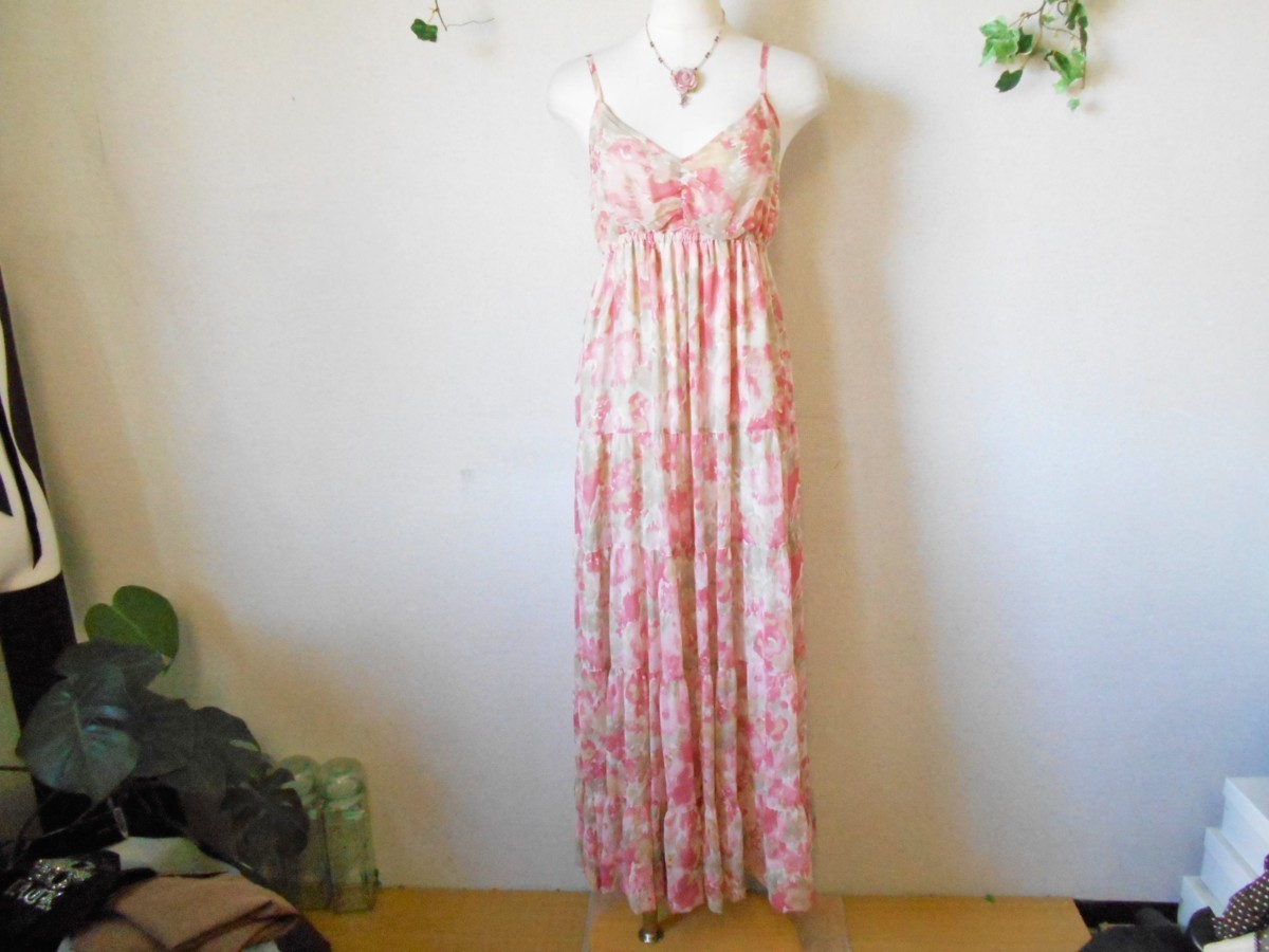 最高の レストローズ LEST ROSE 春夏 向き 花柄 の 可愛い マキシ 丈 ワンピース 2 日本製 ワンピース - codecam.be