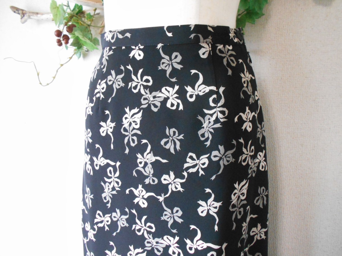 インゲボルグ INGEBORG リボン プリント の 上品 な スカート S_画像3
