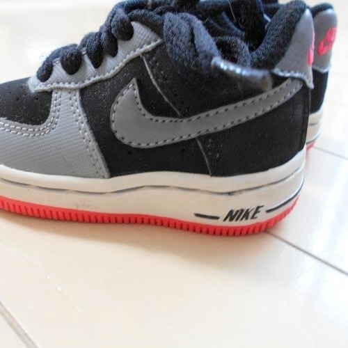  Nike NIKE Kids baby man 9cm sneakers shoes shoes black black gray 