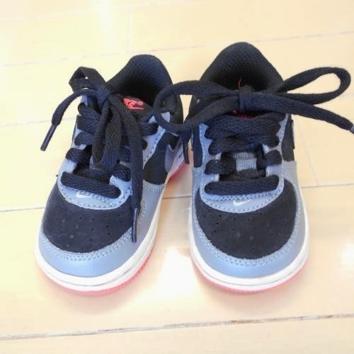  Nike NIKE Kids baby man 9cm sneakers shoes shoes black black gray 