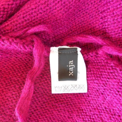 Xaja レディース タートル ニット ポンチョ 綺麗な 濃いめの ピンク トップス_画像7