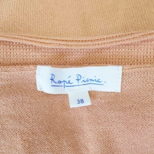 ロペ ピクニック ROPE PICNIC 38 9分袖 カーディガン 丸ボタン オレンジ 系 トップス_画像6