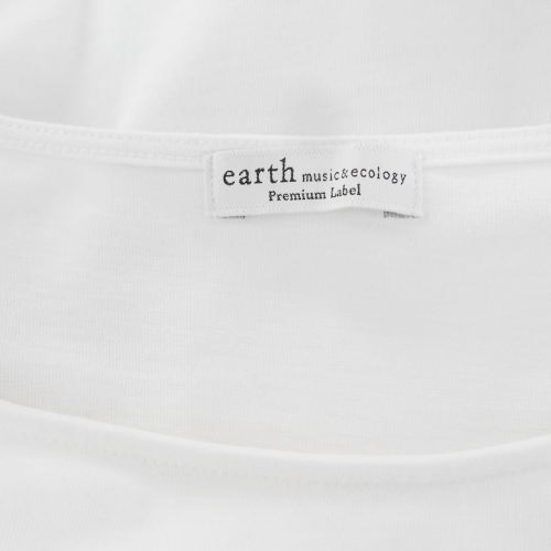 アース ミュージック＆エコロジー earth music&ecology Ｆ 半袖 お袖 シフォン オフ ホワイト カットソー トップス_画像7