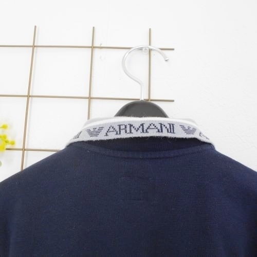  Armani Junior ARMANI JUNIOR 6A 118cm Kids man polo-shirt with long sleeves with logo navy blue navy Great ps