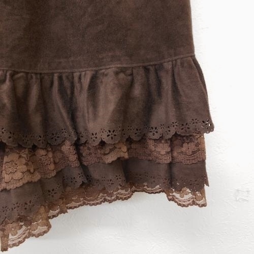  L'Est Rose LEST ROSE 2 autumn winter direction hem frill race . beautiful culotte tea Brown bottom 