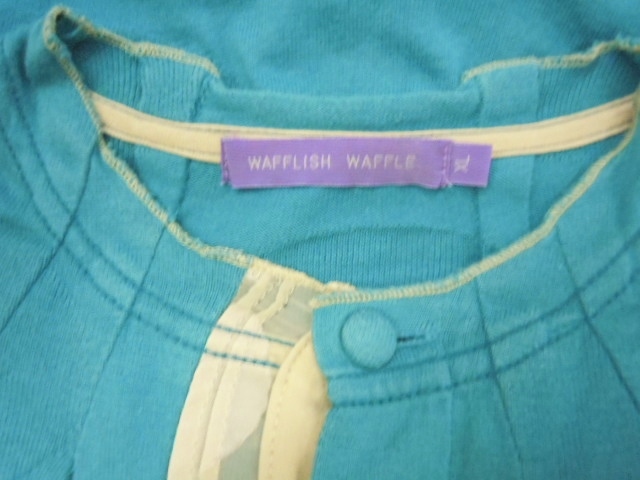 Wafflish Waffle ワッフリッシュワッフル キッズ ＸＬ 130cm 七分袖 ワンピース 長袖 カーディガン 2点セット ブルー グリーン グレー_画像8