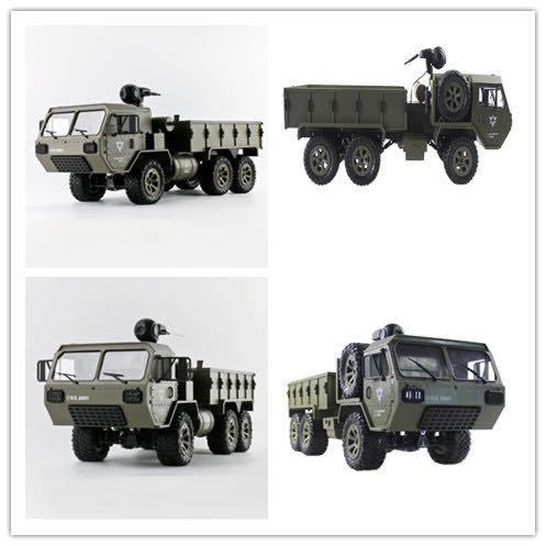 RCラジコンカー+FPVカメラキット 高走破性トラック 1/16 2.4G クローラー RTR ミリタリー 30分走行 6輪駆動6WD アーミー オフロード FY004W